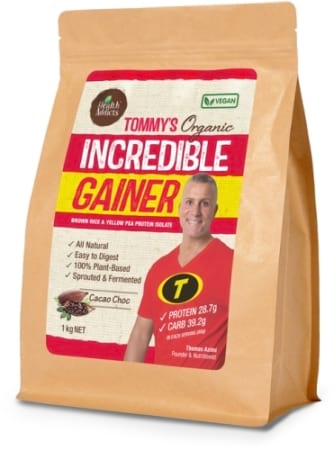 Tommy`s Organic Incredible Gainer with Cacao