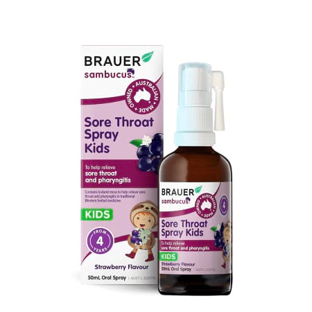 Brauer Sambucus Sore Throat Spray Kids