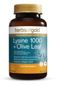 Herbs of Gold Lysine 1000 plus Olive Leaf