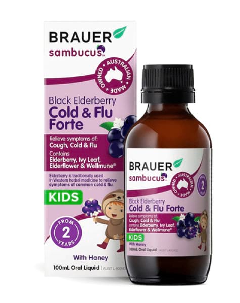 Brauer Black Elderberry Cold & Flu Forte 