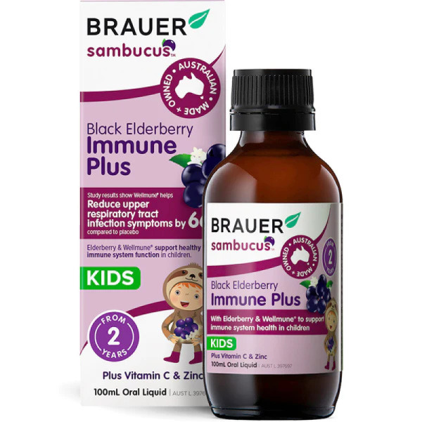 Brauer Sambucus Black Elderberry Immune Plus Kids